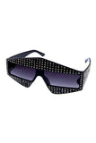 Studded Pointed Rectangular Sunglasses - Beautiful YAS